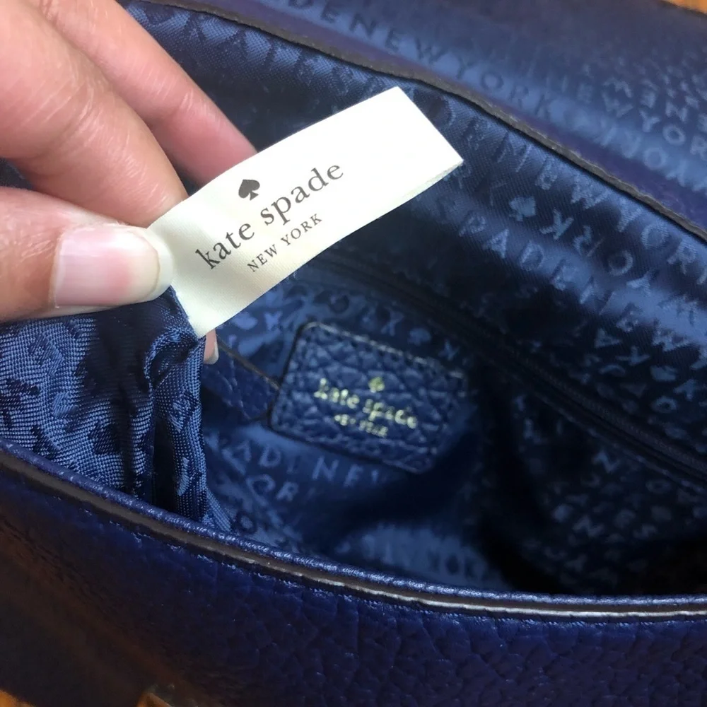 Kate Spade leather backpack blue